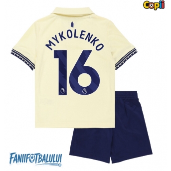 Everton Vitaliy Mykolenko #16 Echipament de Fotbal Replică 2025-26 Copii Deplasare (+ Șorturi)